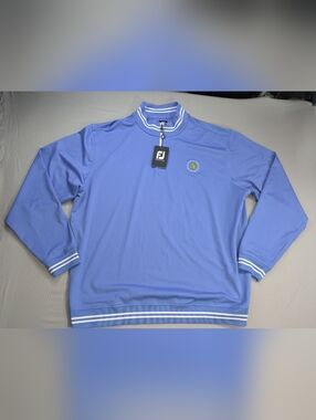 FootJoy 1/4 Zip Sweater Mens 2XL Blue Golf 122nd US Open The Country Club